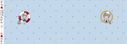 Bio-Jersey Ahoi Matrose hellblau – Rapport ca. 55cm (+/- 5cm)