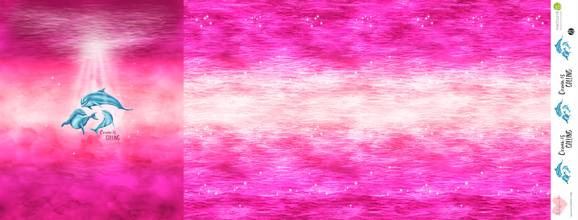 Bio-Jersey "Ocean is calling" Verlauf pink waves (