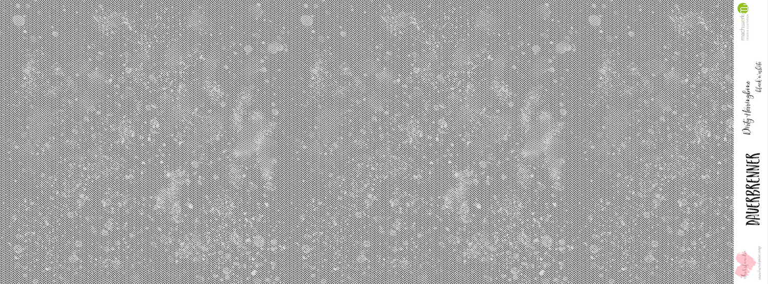 0,5m Bio-Sommersweat Fischgrät Dirty Herringbone blacknwhite