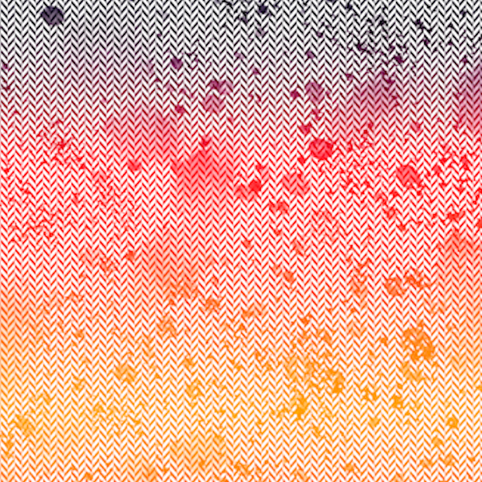 0,5m Bio-Sommersweat Fischgrät Dirty Herringbone gradient sunset 02
