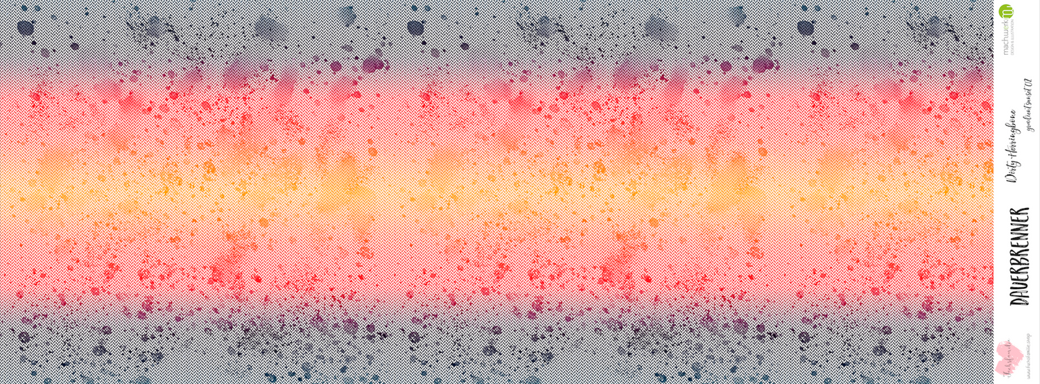 0,5m Bio-Sommersweat Fischgrät Dirty Herringbone gradient sunset 02