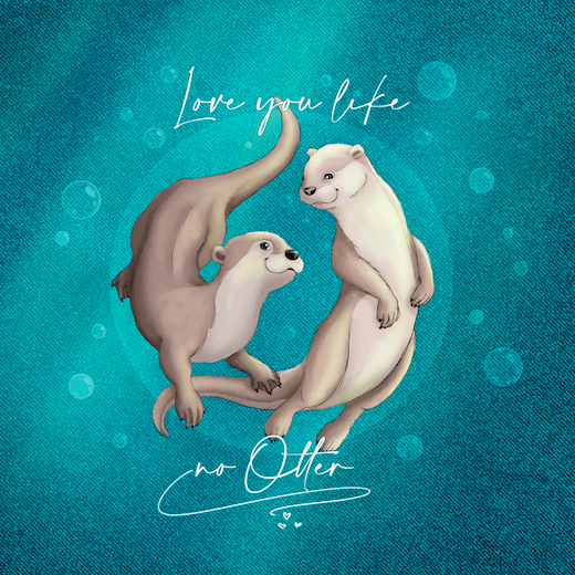 Bio-Jersey "Love you like no Otter" petrol 