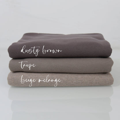 0,5m Ökotex 100 - Waffel-Jersey dusty brown