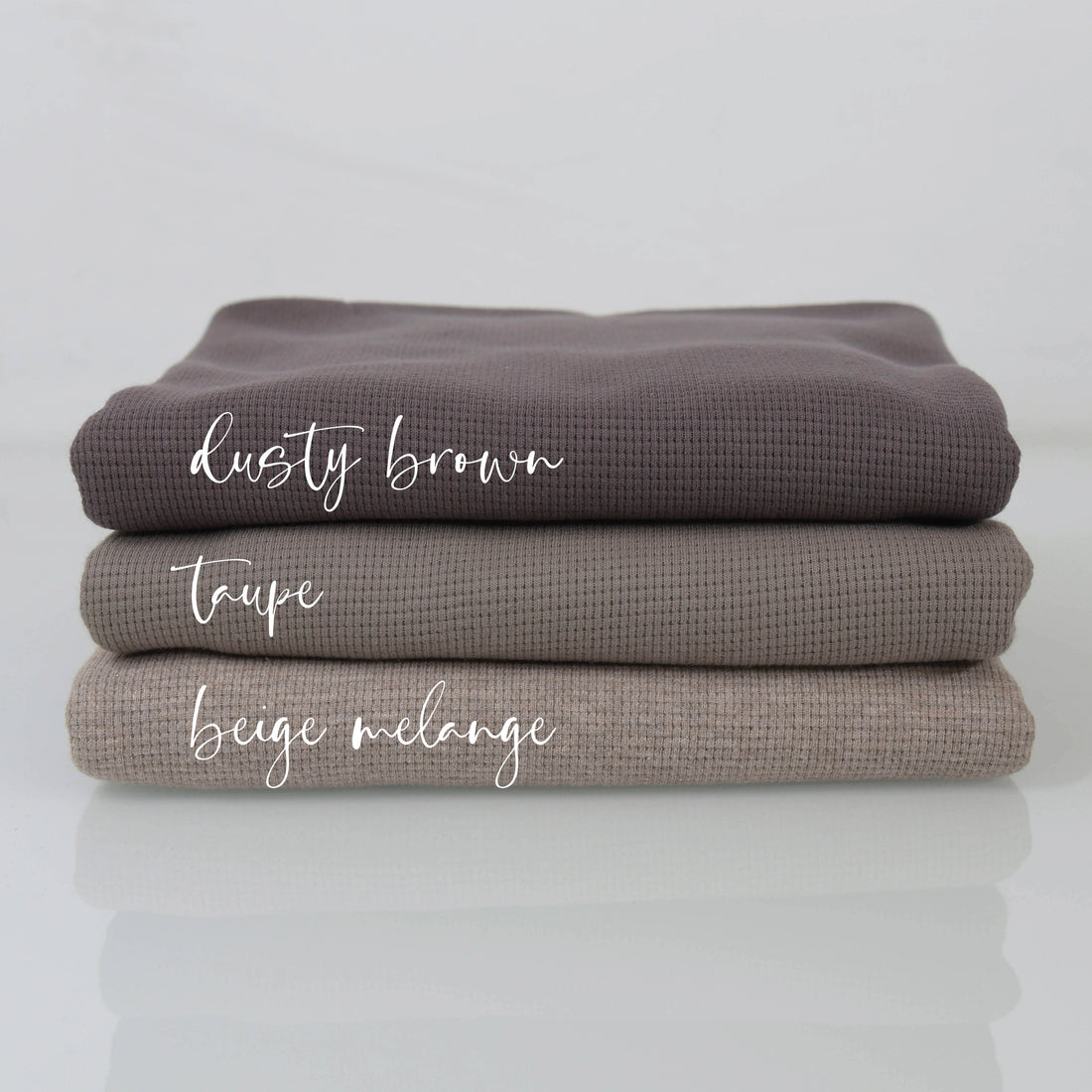0,5m Ökotex 100 - Waffel-Jersey taupe