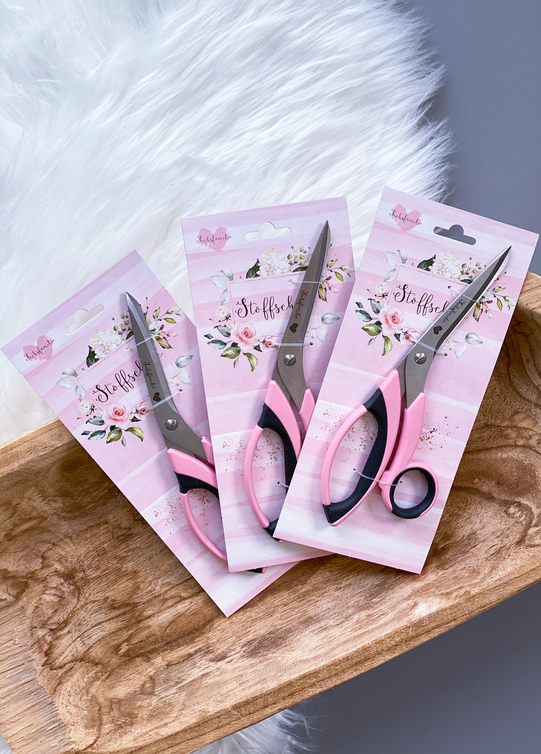 Fuchsfamilie-Stoffschere