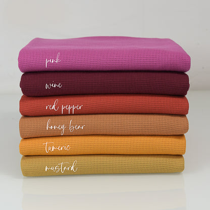 0,5m Ökotex 100 - Waffel-Jersey honey bear