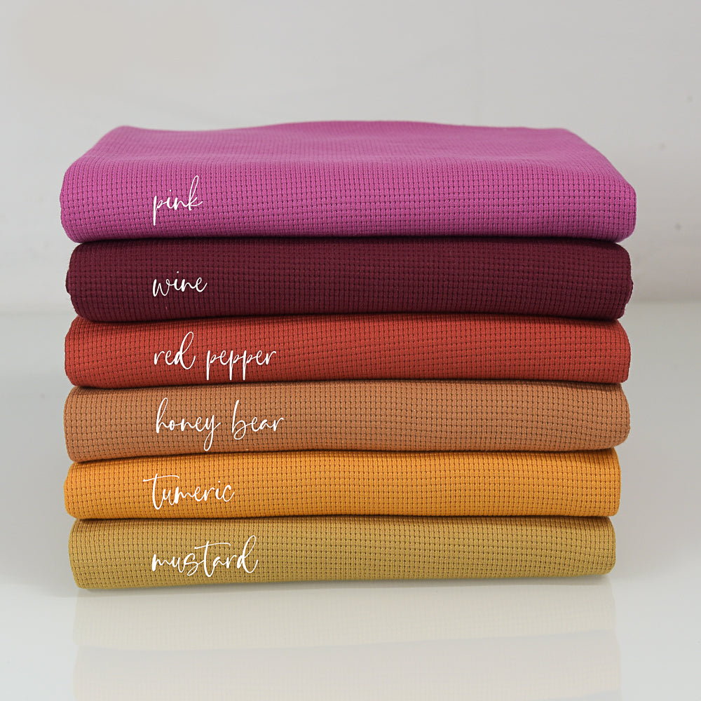 0,5m Ökotex 100 - Waffel-Jersey mustard