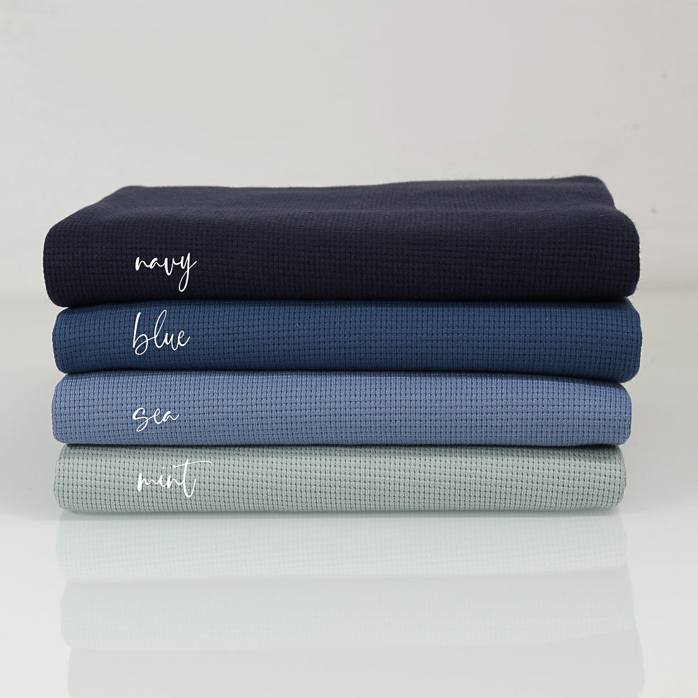 0,5m Ökotex 100 - Waffel-Jersey blue