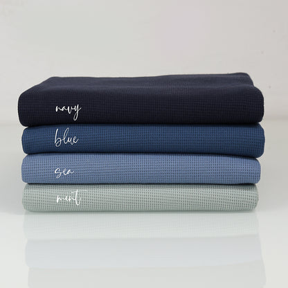 0,5m Ökotex 100 - Waffel-Jersey navy