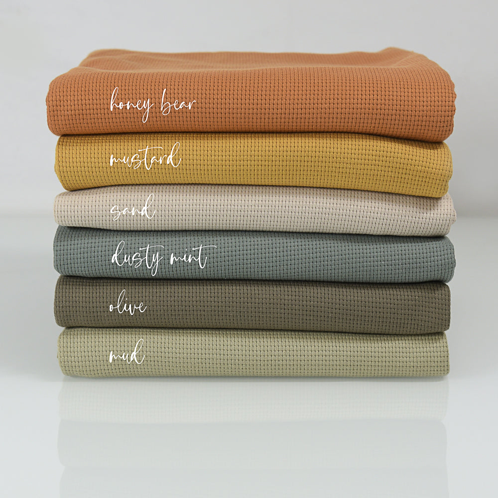 0,5m Ökotex 100 - Waffel-Jersey mud