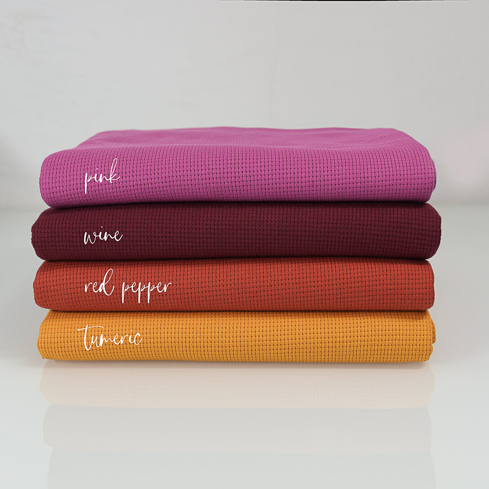 0,5m Ökotex 100 - Waffel-Jersey wine