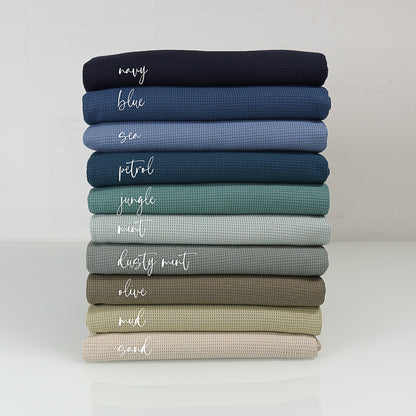 0,5m Ökotex 100 - Waffel-Jersey olive