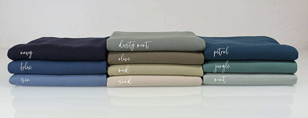 0,5m Ökotex 100 - Waffel-Jersey mud