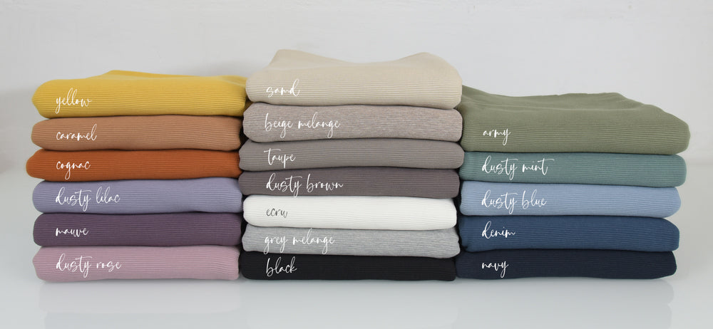 0,5m Ökotex 100 - Ripp-Jersey dusty brown