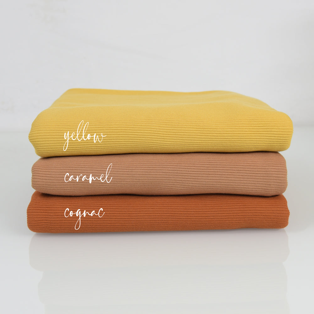 0,5m Ökotex 100 - Ripp-Jersey caramel