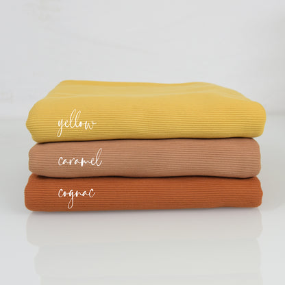 0,5m Ökotex 100 - Ripp-Jersey caramel