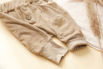 Cord-Hose (gerade Knopfleiste) beige 