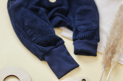 Cord-Hose (gerade Knopfleiste) navy 