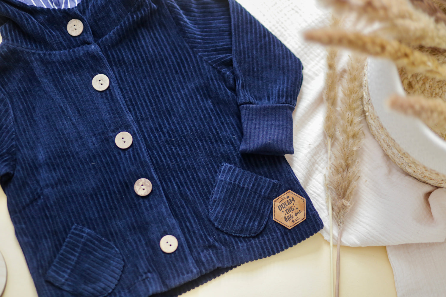 Cord-Knopfjacke navy 