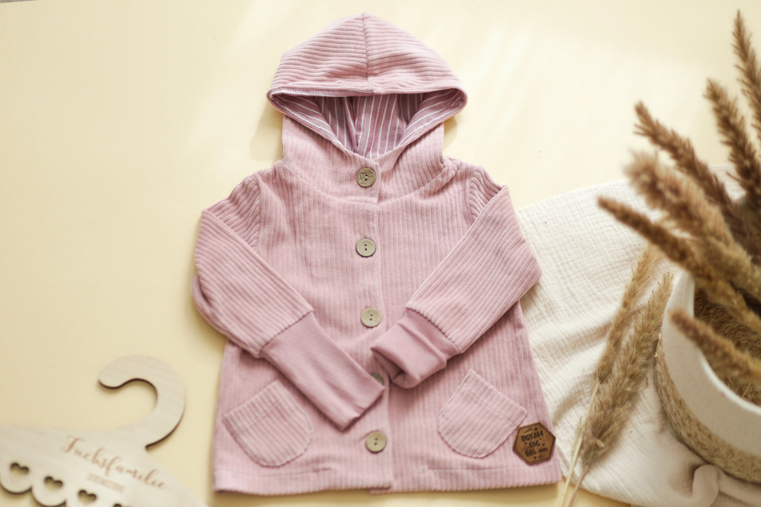 Cord-Knopfjacke altrosa 