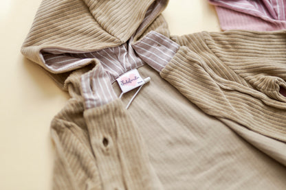 Cord-Knopfjacke beige 