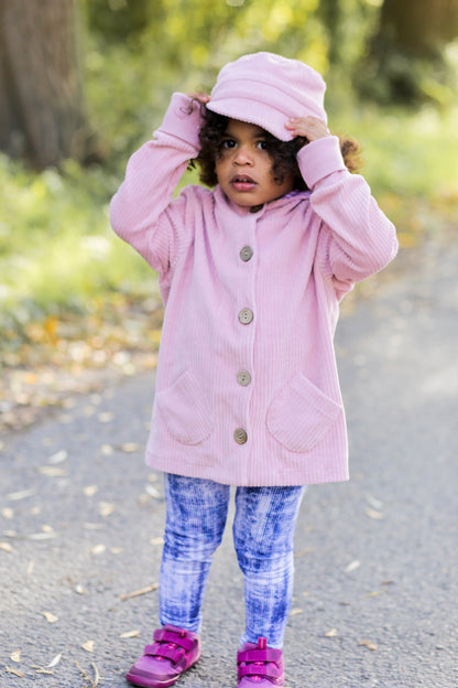 Cord-Knopfjacke altrosa 