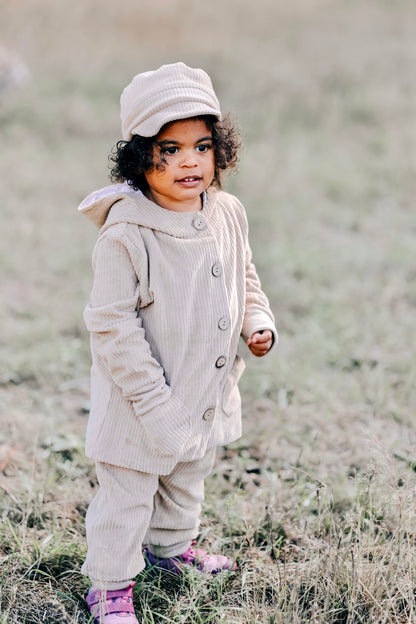 Cord-Knopfjacke beige 