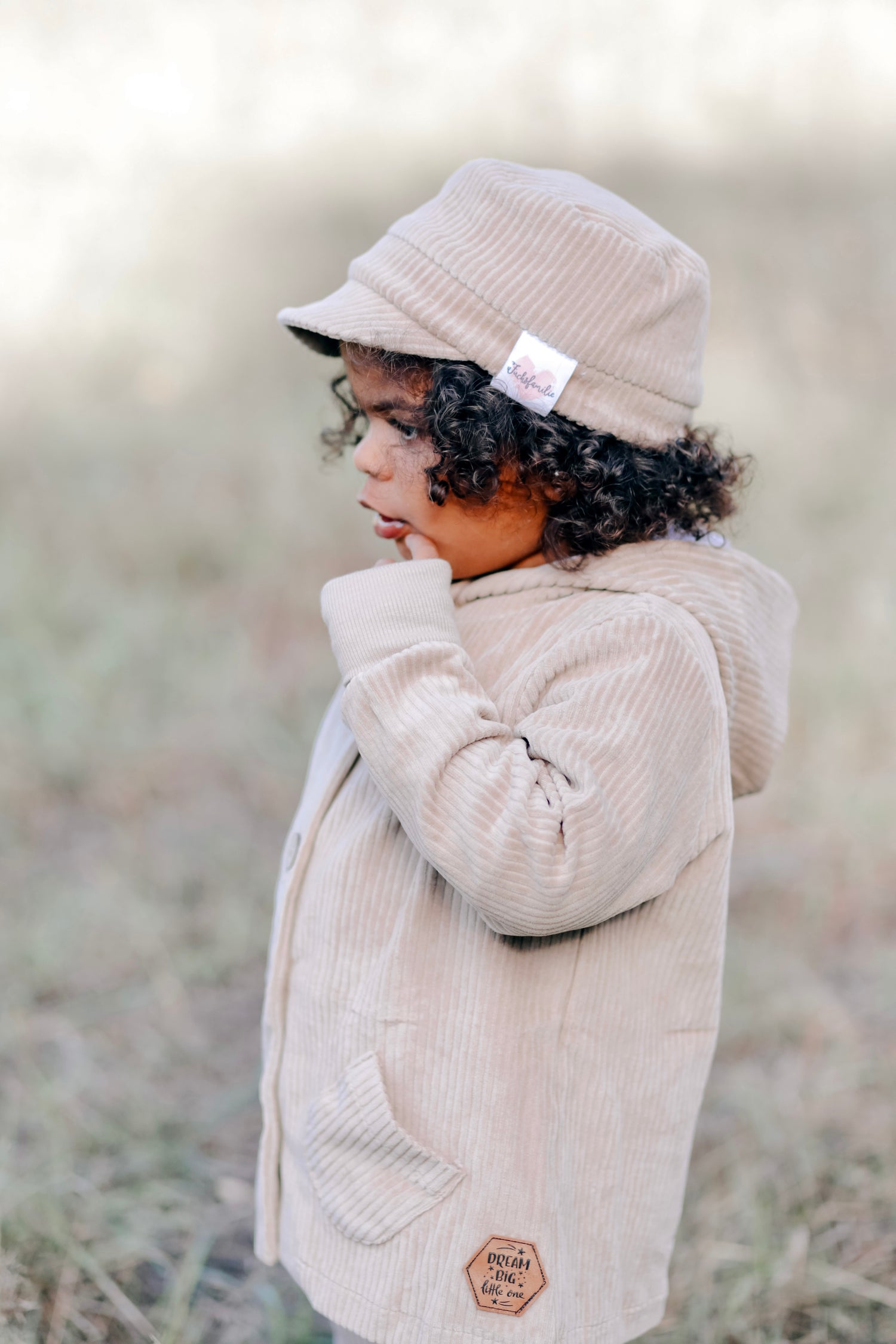 Cord-Knopfjacke beige 