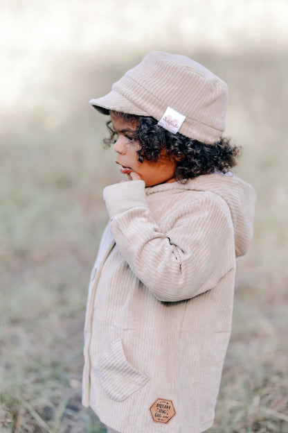 Cord-Knopfjacke beige 