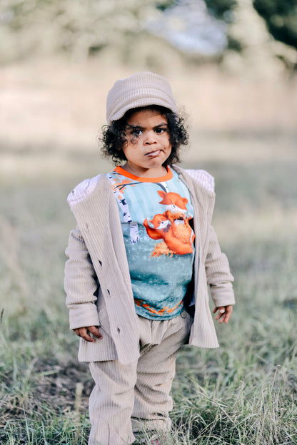 Cord-Knopfjacke beige 