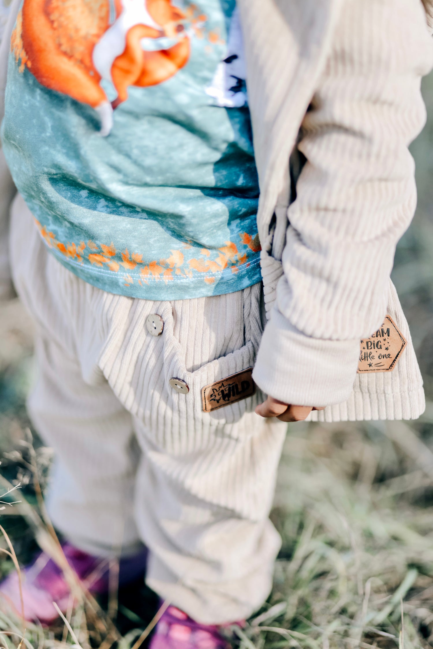 Cord-Knopfjacke beige 