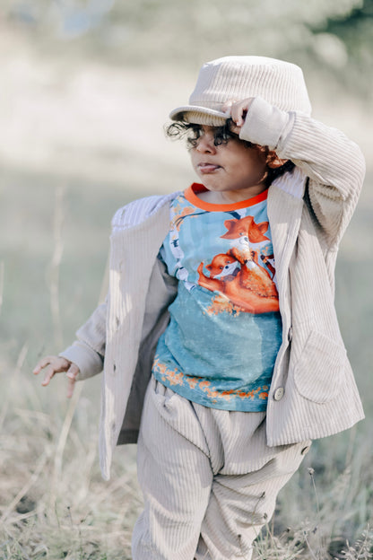 Cord-Knopfjacke beige 