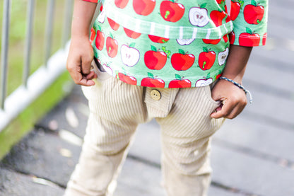 Cord-Hose (gerade Knopfleiste) beige 