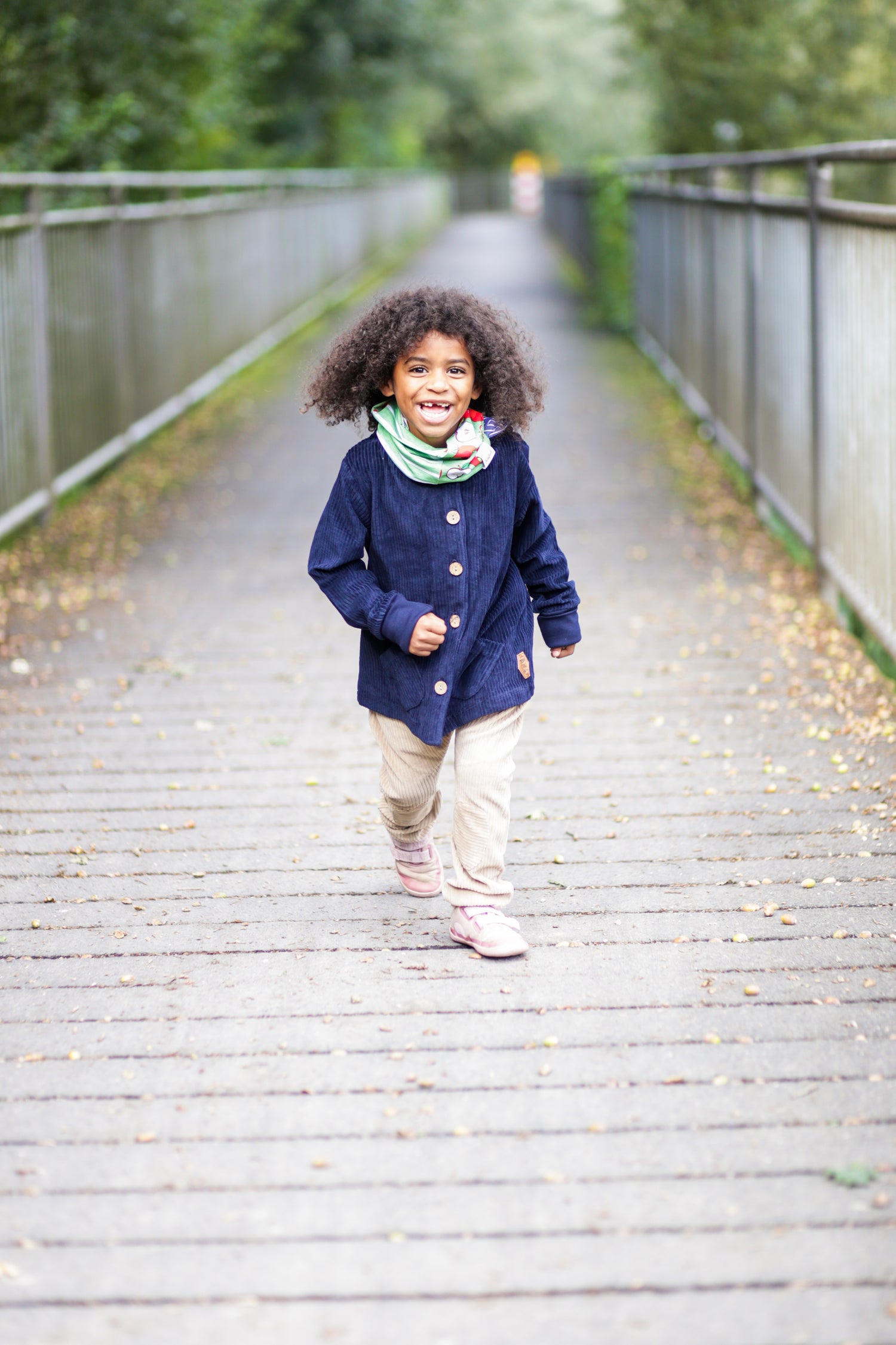 Cord-Knopfjacke navy 