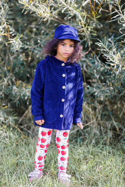 Cord-Knopfjacke navy 