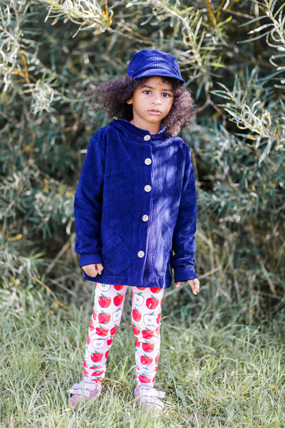 Cord-Knopfjacke navy 