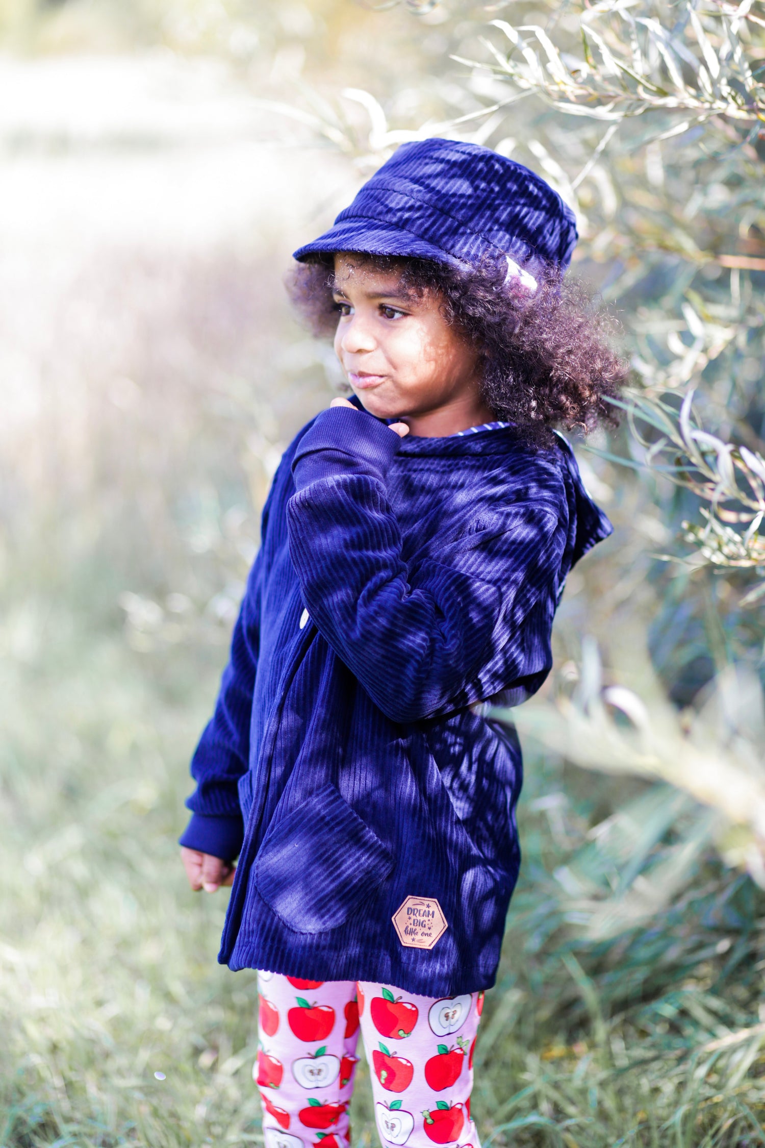 Cord-Knopfjacke navy 