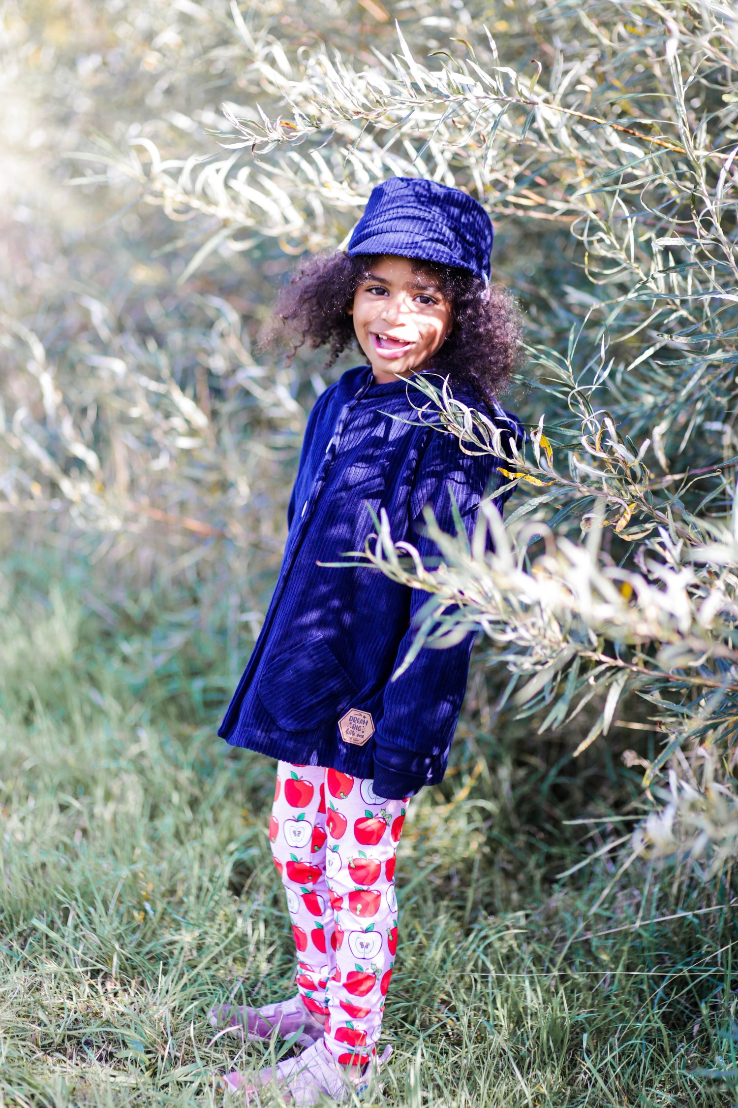 Cord-Knopfjacke navy 