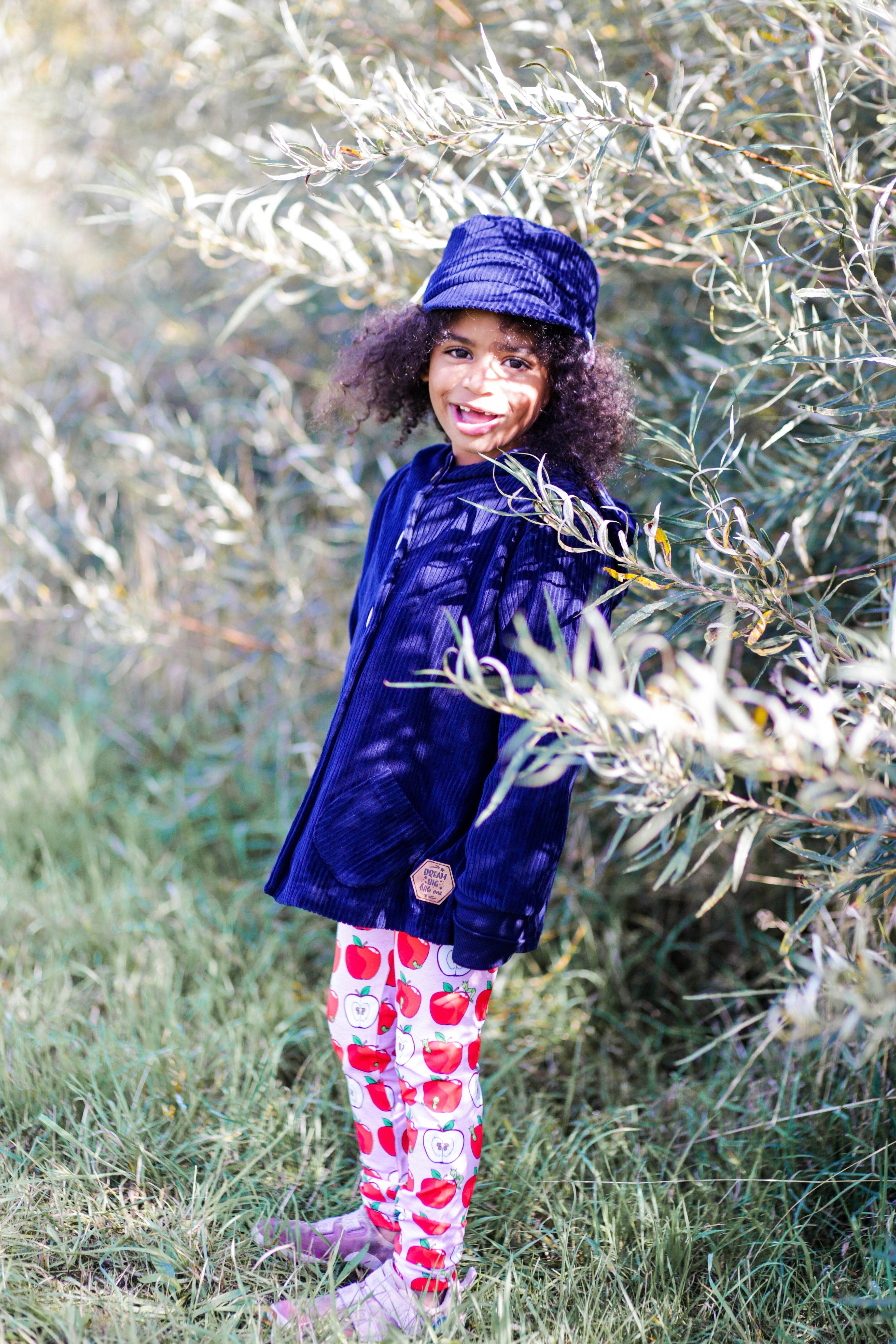 Cord-Knopfjacke navy 