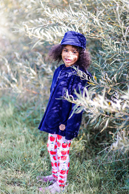 Cord-Knopfjacke navy 