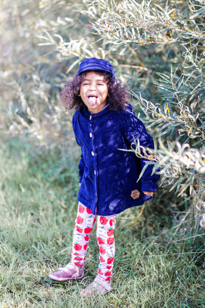 Cord-Knopfjacke navy 