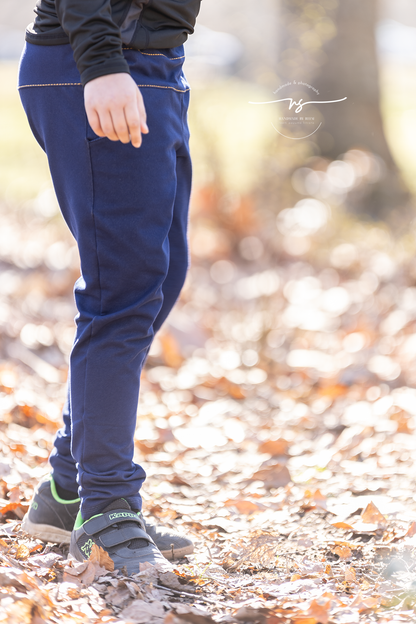 0,5m Denim Sweat &quot;Reem&quot; dark cobalt 027