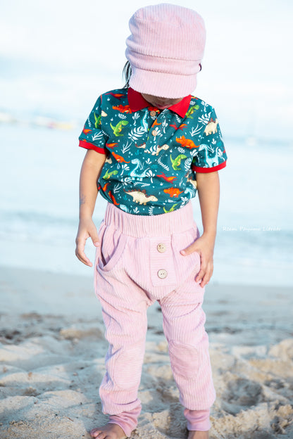 Cord-Hose (gerade Knopfleiste) altrosa 