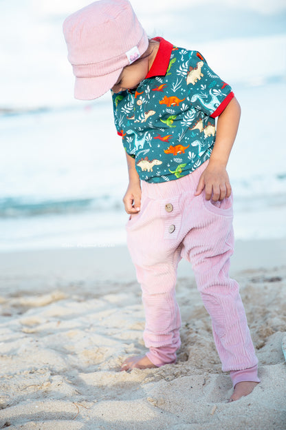 Cord-Hose (gerade Knopfleiste) altrosa 