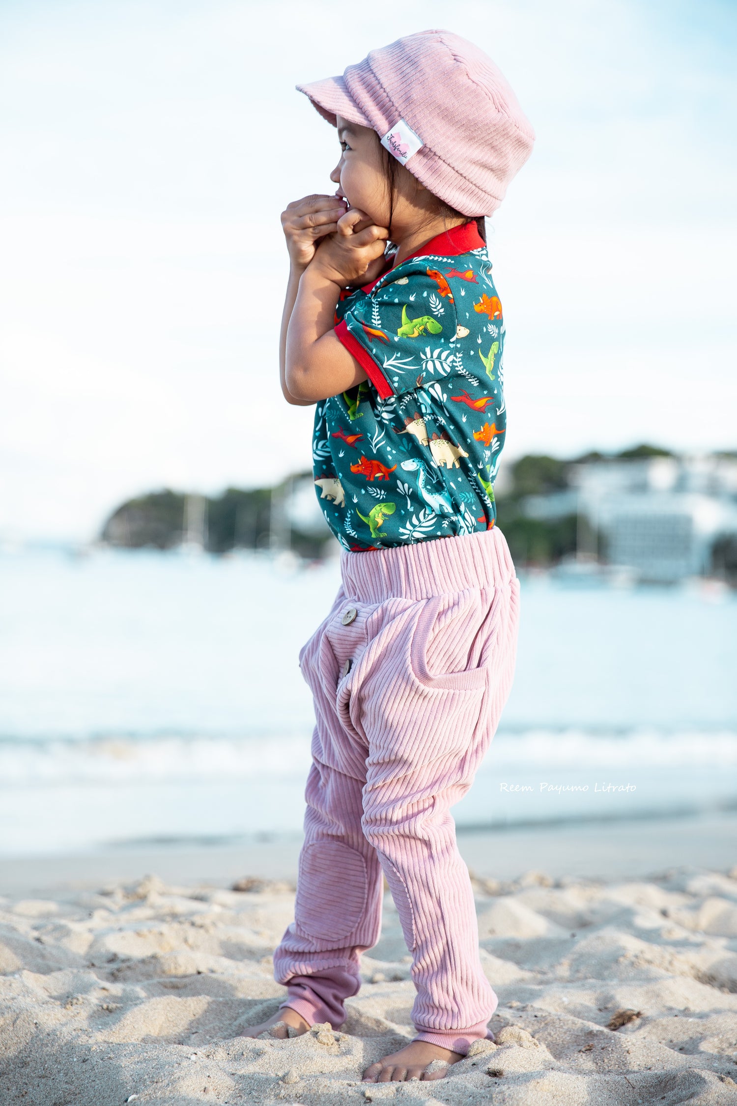 Cord-Hose (gerade Knopfleiste) altrosa 