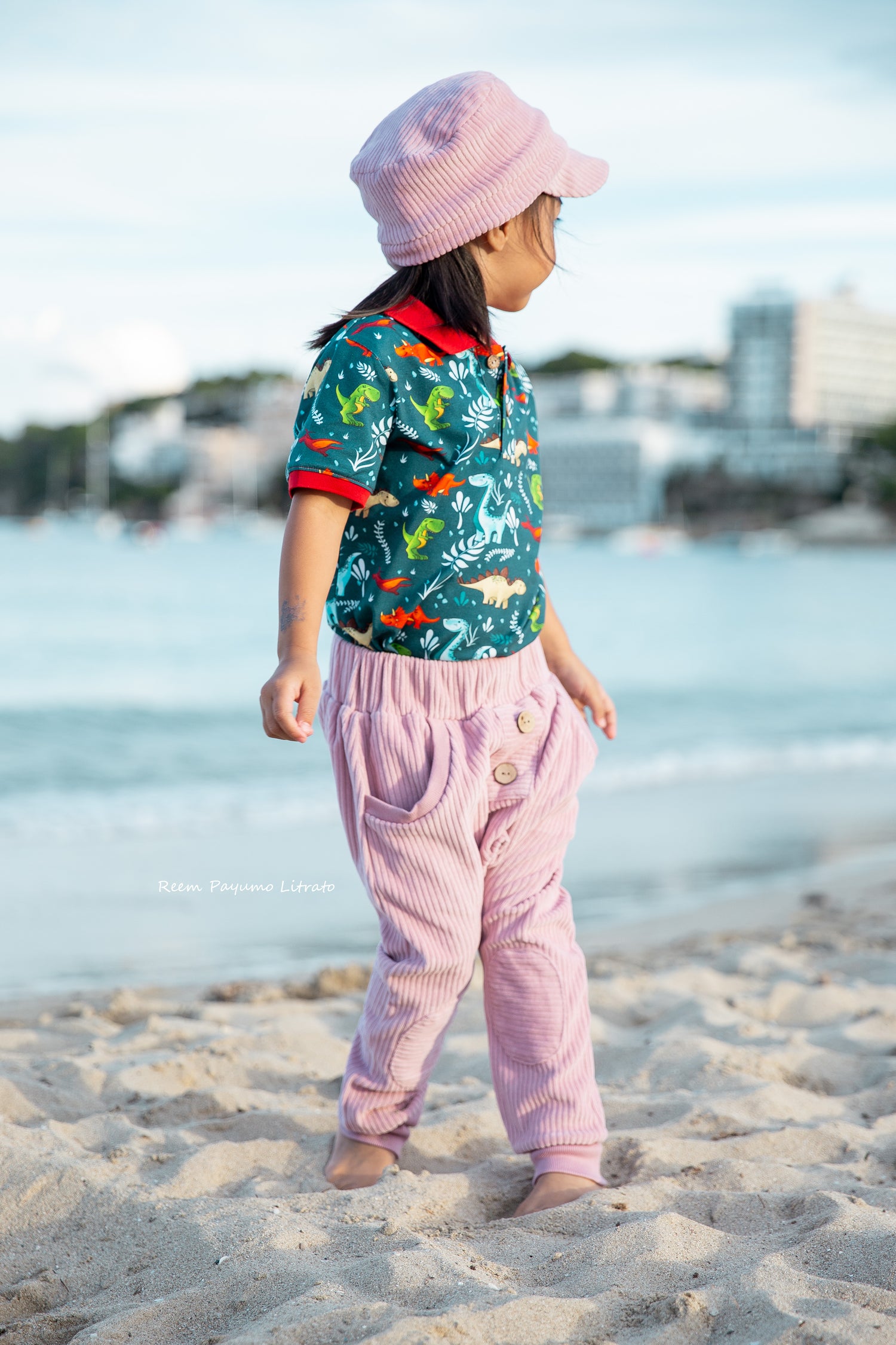 Cord-Hose (gerade Knopfleiste) altrosa 