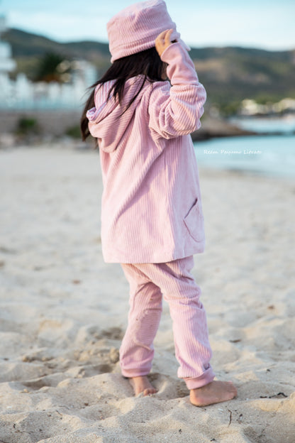 Cord-Hose (gerade Knopfleiste) altrosa 