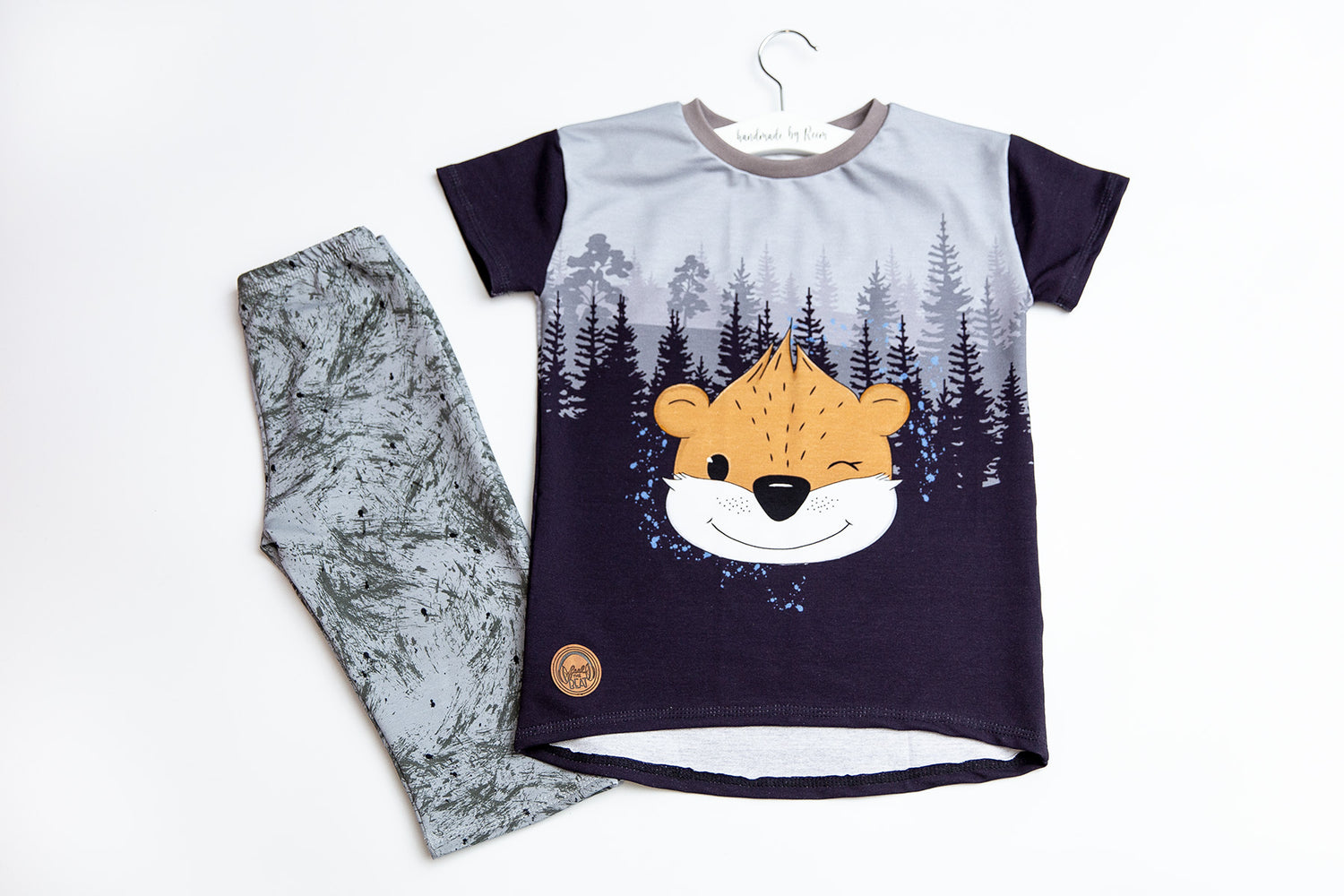 Bio-Sommersweat Limited Edition Waldfreunde Otti Otter grau - Rapport ca. 60-65cm lang