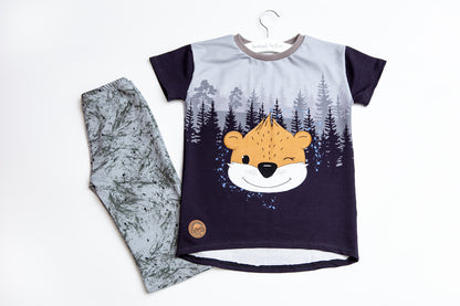 Bio-Sommersweat Limited Edition Waldfreunde Otti Otter grau - Rapport ca. 60-65cm lang