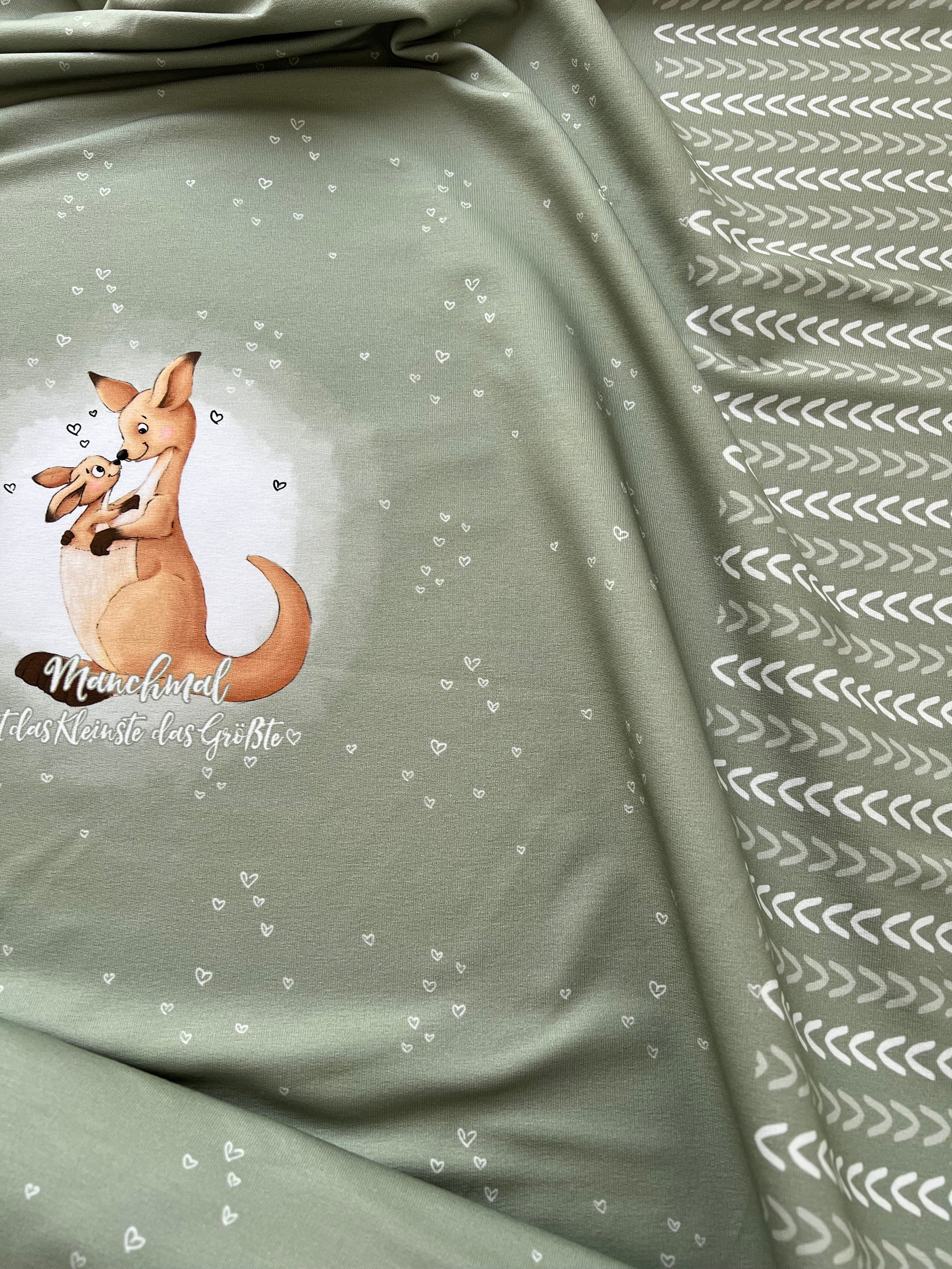 Bio-Sommersweat Känguru graugrün 